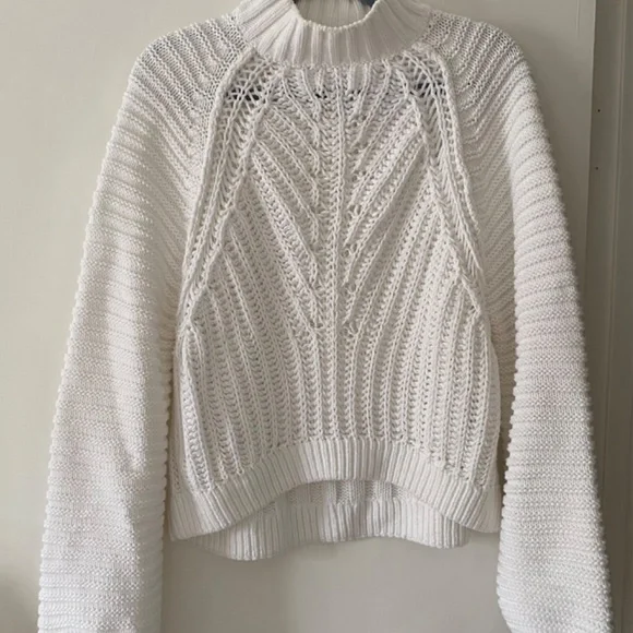 Free people ivory sweetheart mock neck sweater Sz XS - Picture 5 of 6